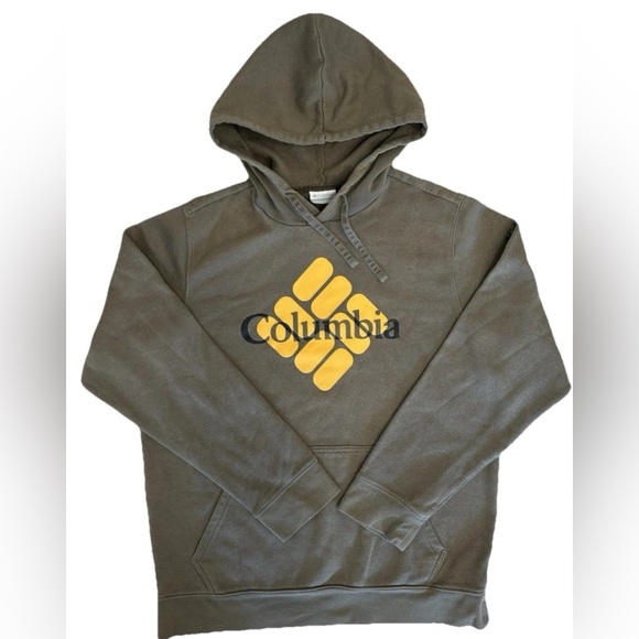 Columbia Other - Columbia Green Hoodie with Yellow Logo (Men’s Medium)